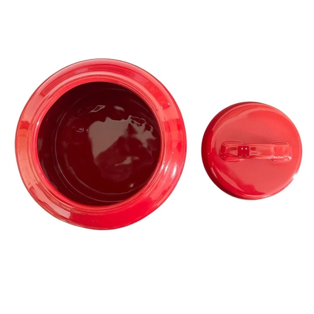 Rae Dunn Santa Cookies Jar Red‎ Ceramic Christmas Holiday Kitchen Decor Lid